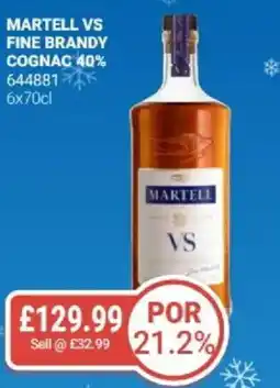 Bestway Martell vs fine brandy cognac 40% offer