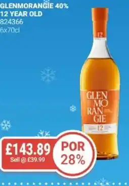 Bestway Glenmorangie 40% 12 year old offer