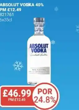 Bestway Absolut vodka 40% offer