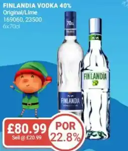 Bestway Finlandia vodka 40% original/lime offer