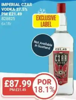 Bestway Imperial czar vodka 37.5% offer