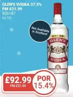 Bestway Glen's vodka 37.5% offer