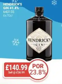 Bestway Hendrick's gin 41.4% offer