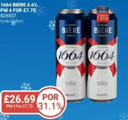 Bestway 1664 biere 4.6% offer