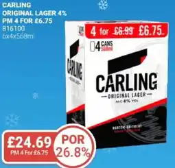 Bestway CARLING Original lager 4% offer