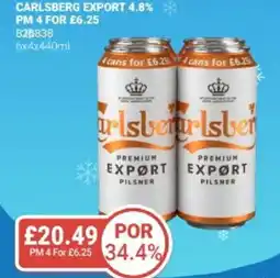 Bestway Carlsberg export 4.8% offer