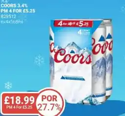 Bestway Coors 3.4% offer