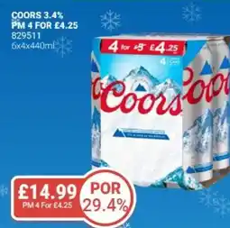 Bestway Coors 3.4% offer