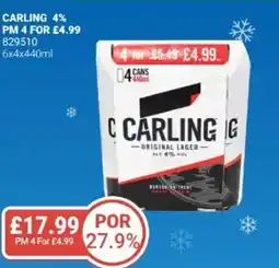 Bestway CARLING 4% offer