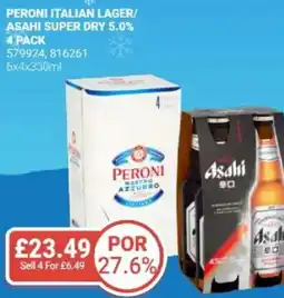 Bestway Peroni italian lager/ asahi super dry 5.0% offer
