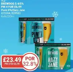 Bestway BREWDOG 5.4/5% Punk IPA/Hazy Jane offer