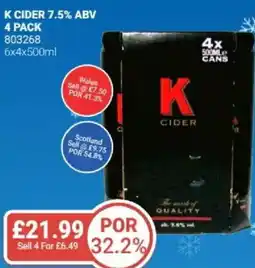 Bestway K cider 7.5% abv offer