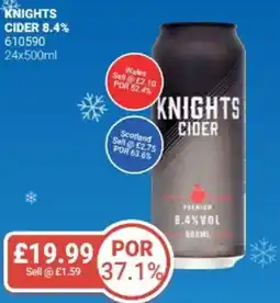 Bestway Knights cider offer