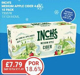 Bestway INCH'S Medium apple cider 4.5% offer