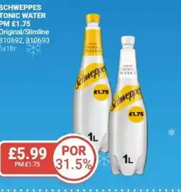 Bestway SCHWEPPES Tonic water Original/Slimline offer