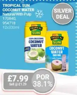 Bestway Tropical sun coconut water natural/with pulp offer