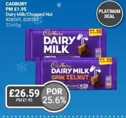 Bestway CADBURY Dairy Milk/Chopped Nut offer