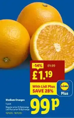 Lidl Medium Oranges offer