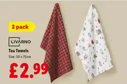Lidl LIVARNO Tea Towels offer