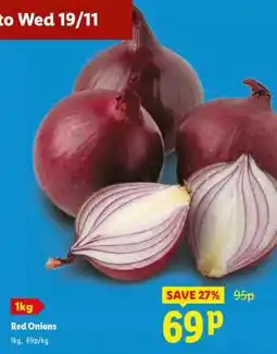 Lidl Red Onions offer