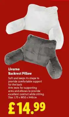 Lidl Livarno Backrest Pillow offer