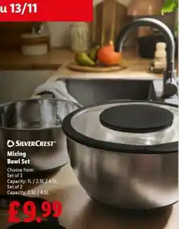 Lidl SilverCrest Mixing Bowl Set offer