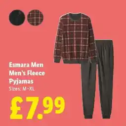 Lidl Esmara Men’s Fleece Pyjamas offer
