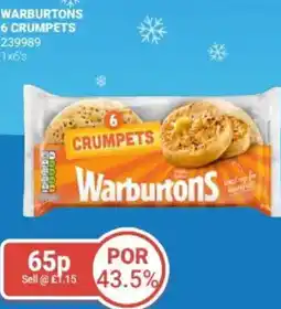 Bestway Warburtons 6 crumpets offer