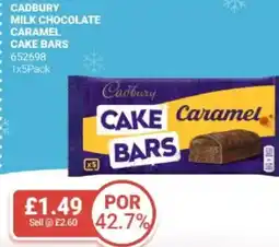 Bestway Cadbury milk chocolate caramel cake bars offer