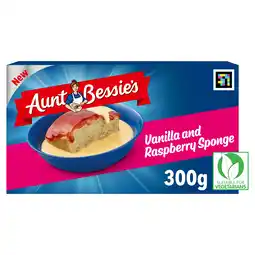 Iceland Aunt Bessie's Vanilla and Raspberry Sponge 300g offer