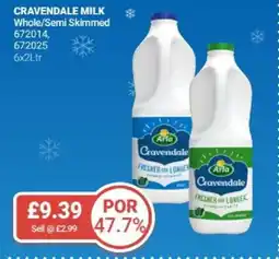 Bestway CRAVENDALE MILK Whole/Semi Skimmed offer
