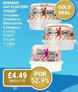 Bestway NOMADIC OAT CLUSTERS YOGURT Chocolate/ Strawberry/ Blackcurrant & Blueberry offer