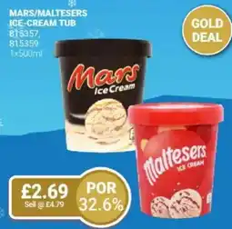 Bestway Mars/maltesers ice-cream tub offer