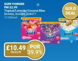 Bestway SURF POWDER Tropical/Lavender/Coconut Bliss offer