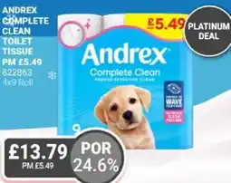Bestway Andrex complete clean toilet tissue offer