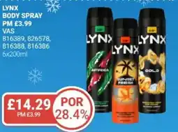 Bestway LYNX Body spray offer