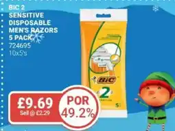 Bestway BIC 2 Sensitive disposable men's razors offer
