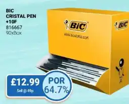 Bestway Bic cristal pen +10F offer