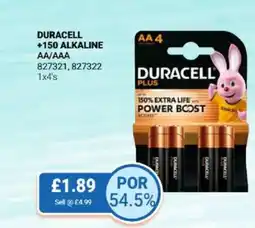 Bestway DURACELL +150 alkaline AA/AAA offer