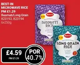 Bestway BEST-IN Microwave rice basmati/long grain offer