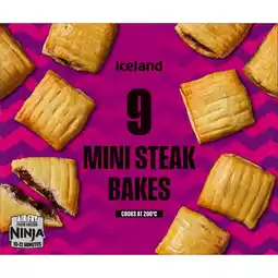 Iceland Iceland 9 (Approx.) Mini Steak Bakes 270g offer