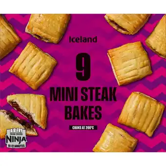 Iceland Iceland 9 (Approx.) Mini Steak Bakes 270g offer