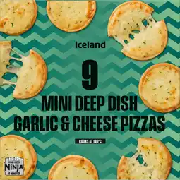 Iceland Iceland MINI DEEP DISHGARLIC & CHEESE PIZZAS offer