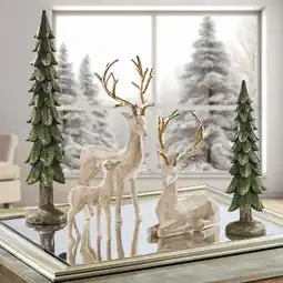 Costco Decorative Deer Family with Trees offer