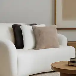 Costco Mon Chateau Faux Fur Cushion in 3 Colours, 50 x 50 cm offer