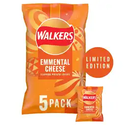 Iceland Walkers Limited Edition Festive Emmental Cheese Multipack Crisps 5x25g offer