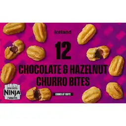 Iceland Iceland 12 (Approx.) Chocolate & Hazelnut Churro Bites 180g offer