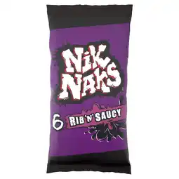 Iceland Nik Naks Rib 'N' Saucy Multipack Crisps 6 Pack offer