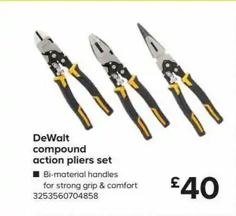 TradePoint Dewalt Compound Action Pliers Set offer