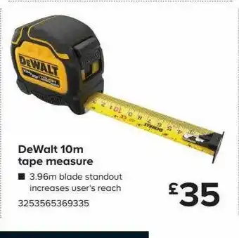 TradePoint Dewalt 10m Tape Measure offer